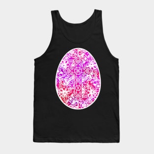 Pink, Violet and White Easter Egg Pysanky Style | Cherie's Art(c)2021 Tank Top